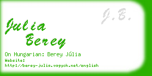 julia berey business card